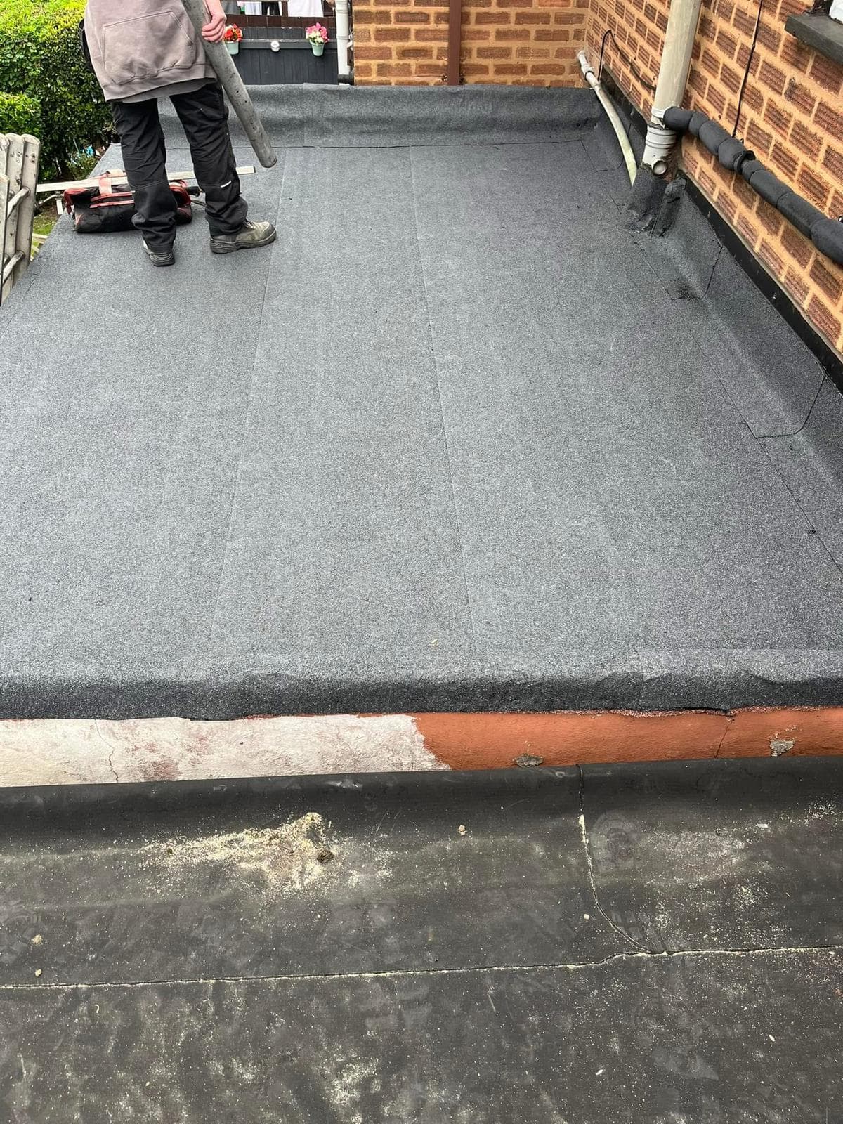 Flat Roof Installation Progress